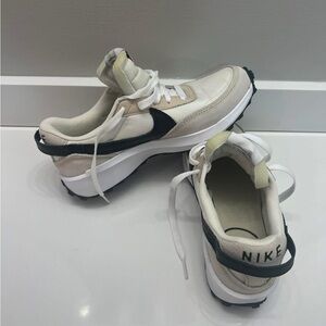 Nike Cream and Black Athletic Shoes